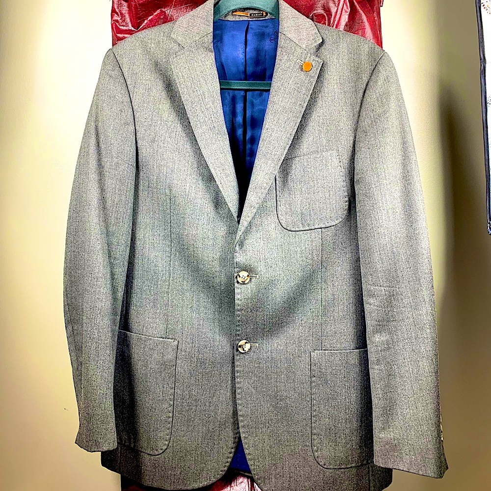 Italian Formal Sports Coat/ Smooth Wool Blazer